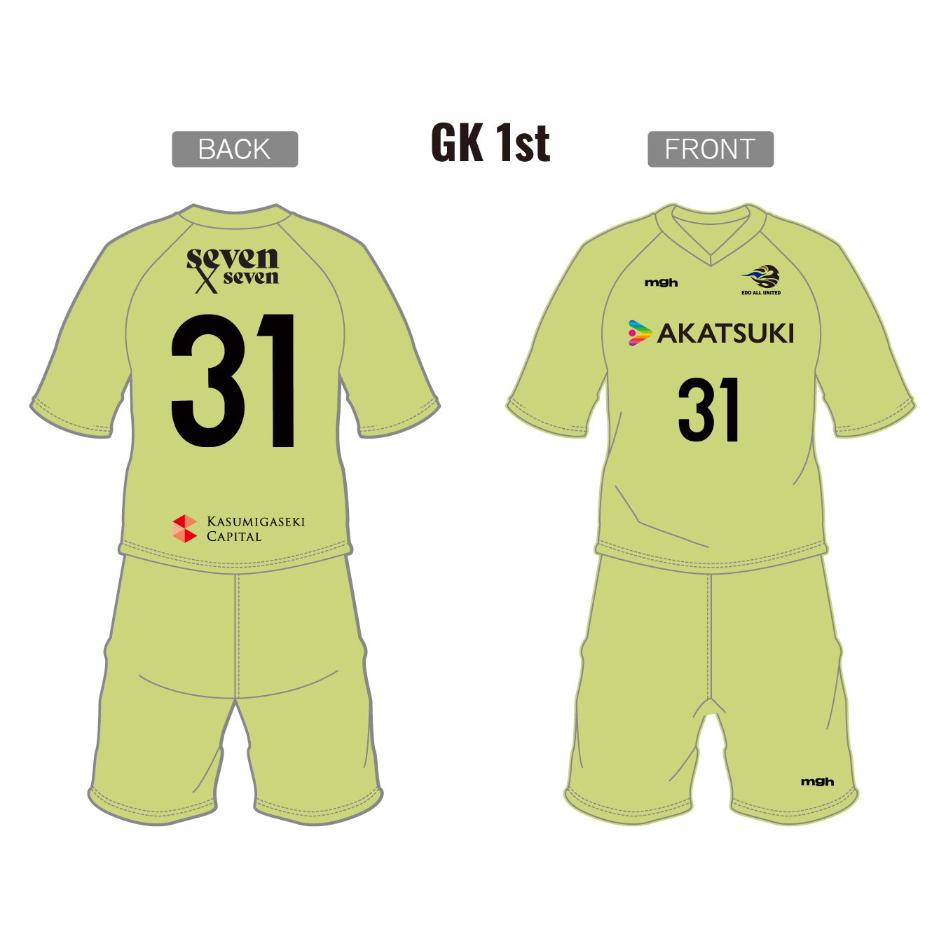 2026年公式ユニフォーム トップス(GK 1st / ホーム) #31